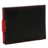 Pánska kožená peňaženka Money Kepper CNM 5600B RFID čierno-červená 13,5 x 9,5 x 3 cm