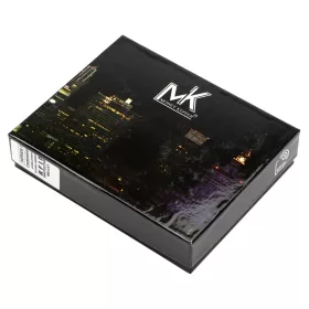    Pánska kožená peňaženka Money Kepper SN5601 RFID čierno-červená 10 x 12,5 x 2,5 cm