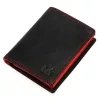  Pánska kožená peňaženka Money Kepper SN5601 RFID čierno-červená 10 x 12,5 x 2,5 cm