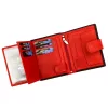  Pánska kožená peňaženka Money Kepper SN5601B RFID čierno-červená 10,5 x 12,5 x 3 cm