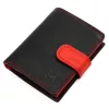  Pánska kožená peňaženka Money Kepper SN5601B RFID čierno-červená 10,5 x 12,5 x 3 cm