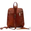  Dámsky hnedý hovädzí kožený batoh Voyager 517 DOLLARO 23 x 27 x 8 cm