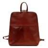  Dámsky hnedý hovädzí kožený batoh Voyager 517 DOLLARO 23 x 27 x 8 cm