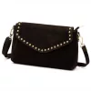  Dámska hnedá crossbody kabelka Luka 26-057 z semišovej kože 25 x 16 x 8 cm