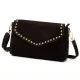  Dámska hnedá crossbody kabelka Luka 26-057 z semišovej kože 25 x 16 x 8 cm
