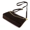  Dámska hnedá crossbody kabelka Luka 26-057 z semišovej kože 25 x 16 x 8 cm