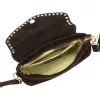  Dámska hnedá crossbody kabelka Luka 26-057 z semišovej kože 25 x 16 x 8 cm