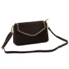  Dámska hnedá crossbody kabelka Luka 26-057 z semišovej kože 25 x 16 x 8 cm