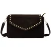  Dámska hnedá crossbody kabelka Luka 26-057 z semišovej kože 25 x 16 x 8 cm