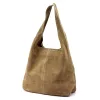  Dámska kožená kabelka cez rameno Camilla PREMIUM 10.006 v béžovej farbe, 35 x 32 x 15 cm
