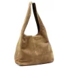  Dámska kožená kabelka cez rameno Camilla PREMIUM 10.006 v béžovej farbe, 35 x 32 x 15 cm