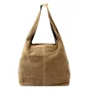  Dámska kožená kabelka cez rameno Camilla PREMIUM 10.006 v béžovej farbe, 35 x 32 x 15 cm