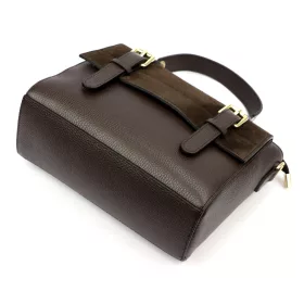    Dámska kožená kabelka Luka 26-056 hnedá, crossbody 26 x 19 x 11 cm