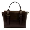  Dámska kožená kabelka Luka 26-056 hnedá, crossbody 26 x 19 x 11 cm