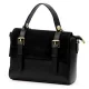 Dámska kožená kabelka Luka 26-056 čierna, crossbody 26 x 19 x 11 cm