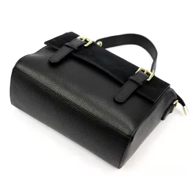    Dámska kožená kabelka Luka 26-056 čierna, crossbody 26 x 19 x 11 cm