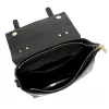  Dámska kožená kabelka Luka 26-056 čierna, crossbody 26 x 19 x 11 cm