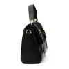  Dámska kožená kabelka Luka 26-056 čierna, crossbody 26 x 19 x 11 cm