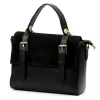  Dámska kožená kabelka Luka 26-056 čierna, crossbody 26 x 19 x 11 cm