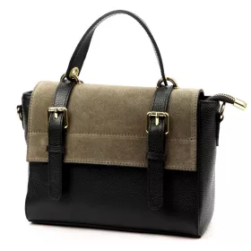    Dámska kožená kabelka Luka 26-056 v béžovej farbe, crossbody, 26 x 19 x 11 cm