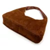  Dámska semišová kožená kabelka cez rameno Luka 26-050 v koňakovo hnedej farbe 44 x 23 x 13 cm