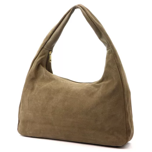  Dámska kožená taška cez rameno Luka 26-050 v béžovej farbe, 44 x 23 x 13 cm