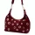  Dámska bordová kabelka cez rameno, crossbody kabelka z semišovej kože Luka 26-052, rozmery 35 x 26 x 13 cm