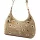  Dámska taupe kabelka cez rameno z semišovej kože Luka 26-052, bočná taupe 35 x 26 x 13 cm
