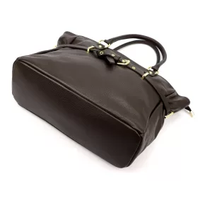    Luka 26-053 DOLLARO hnedá dámska kožená kabelka cez rameno 42 x 26 x 16 cm
