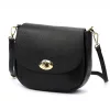  Dámska kožená crossbody kabelka Luka 26-040 DOLLARO čierna 23 x 20 x 10 cm