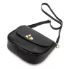  Dámska kožená crossbody kabelka Luka 26-040 DOLLARO čierna 23 x 20 x 10 cm