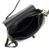  Dámska kožená crossbody kabelka Luka 26-040 DOLLARO čierna 23 x 20 x 10 cm