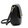  Dámska kožená crossbody kabelka Luka 26-040 DOLLARO čierna 23 x 20 x 10 cm