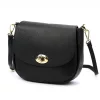 Dámska kožená crossbody kabelka Luka 26-040 DOLLARO čierna 23 x 20 x 10 cm