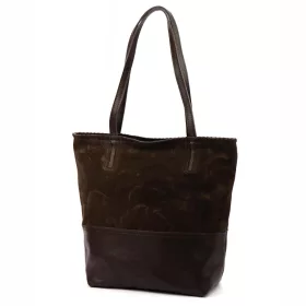    Dámska kožená kabelka cez rameno Luka 26-048 hnedá, shopper 40 x 37 x 15 cm
