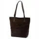  Dámska kožená kabelka cez rameno Luka 26-048 hnedá, shopper 40 x 37 x 15 cm