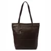  Dámska kožená kabelka cez rameno Luka 26-048 hnedá, shopper 40 x 37 x 15 cm