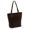  Dámska kožená kabelka cez rameno Luka 26-048 hnedá, shopper 40 x 37 x 15 cm