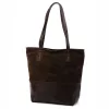  Dámska kožená kabelka cez rameno Luka 26-048 hnedá, shopper 40 x 37 x 15 cm
