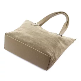    Dámska kožená kabelka cez rameno Luka 26-063 v béžovej farbe, 39 x 30 x 13 cm