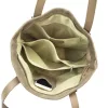  Dámska kožená kabelka cez rameno Luka 26-063 v béžovej farbe, 39 x 30 x 13 cm