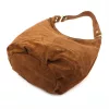  Dámska kožená kabelka cez rameno z koňakovohnedej kože Luka 26-049 34 x 30 x 15 cm