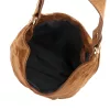  Dámska kožená kabelka cez rameno z koňakovohnedej kože Luka 26-049 34 x 30 x 15 cm