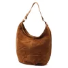  Dámska kožená kabelka cez rameno z koňakovohnedej kože Luka 26-049 34 x 30 x 15 cm