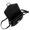  Dámska čierna crossbody kabelka Luka 26-061 z semišovej kože 23 x 16,5 x 9 cm