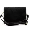  Dámska čierna crossbody kabelka Luka 26-061 z semišovej kože 23 x 16,5 x 9 cm