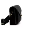  Dámska čierna crossbody kabelka Luka 26-061 z semišovej kože 23 x 16,5 x 9 cm