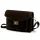  Dámska crossbody kabelka Luka 26-061 tmavohnedá z semišovej kože 23 x 16,5 x 9 cm