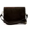  Dámska crossbody kabelka Luka 26-061 tmavohnedá z semišovej kože 23 x 16,5 x 9 cm
