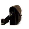  Dámska crossbody kabelka Luka 26-061 tmavohnedá z semišovej kože 23 x 16,5 x 9 cm